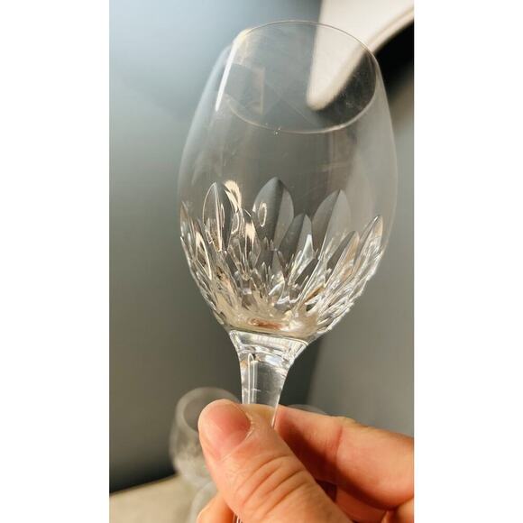 6 Cristal D’Arques-Durand Capella Crystal 8” Wine Glasses Water Goblets Vintage - Picture 13 of 13